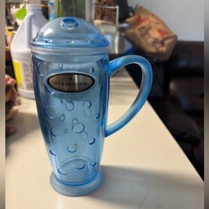 Starbucks Light Blue Bubble Travel Mug with Handle